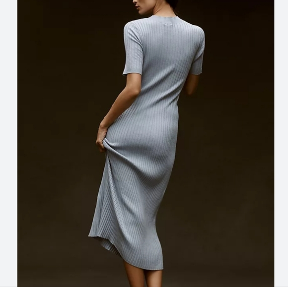 Varley Maeve Ribbed Dress in Ashley Blue XXS NWT - Picture 5 of 13